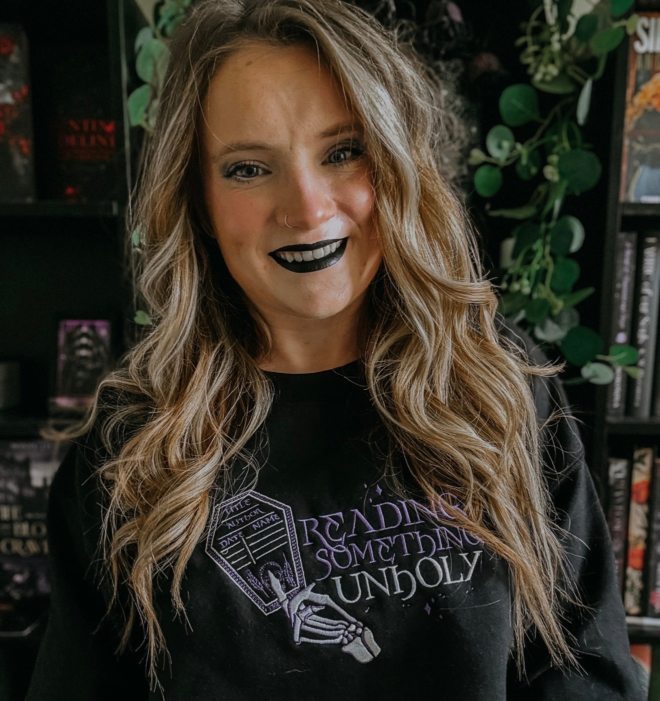 Reading Something Unholy - Embroidered Crew