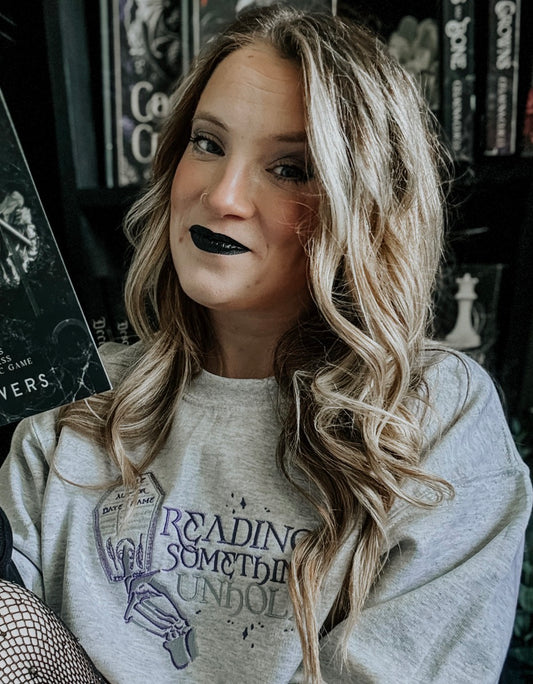 Reading Something Unholy - Embroidered Crew