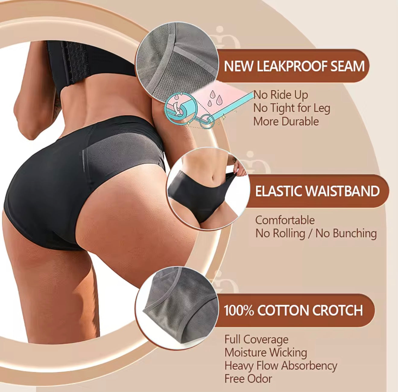 High Waisted Period Panties
